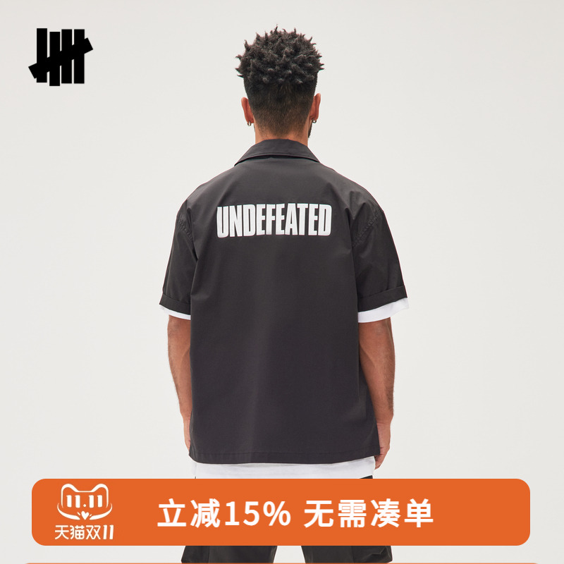 UNDEFEATED男女同款刺绣古巴领