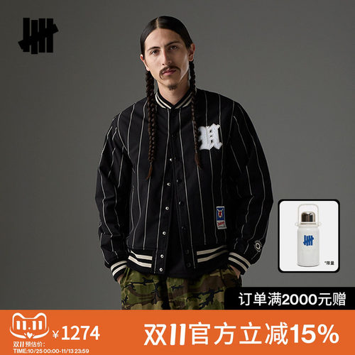 UNDEFEATED五条杠春季棒球夹克