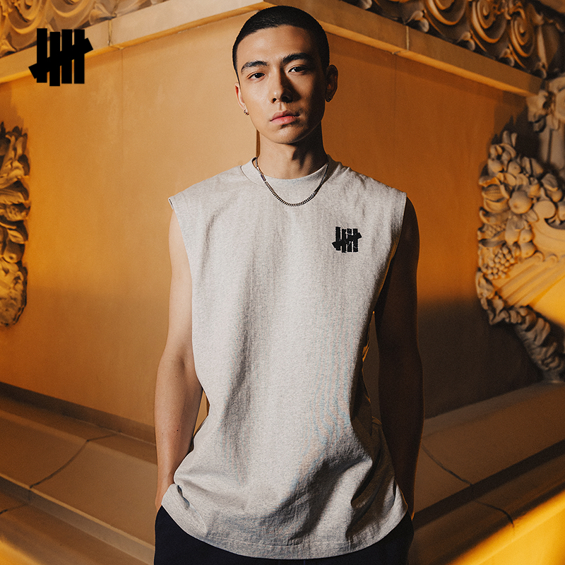 五条杠官方夏季新品LOGO无袖背心