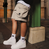 街头运动口袋设计绣花LOGO短裤 美式 新品 UNDEFEATED五条杠官方春季