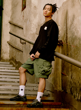 UNDEFEATED五条杠官方春季美式复古ICON经典款LOGO长袖T恤