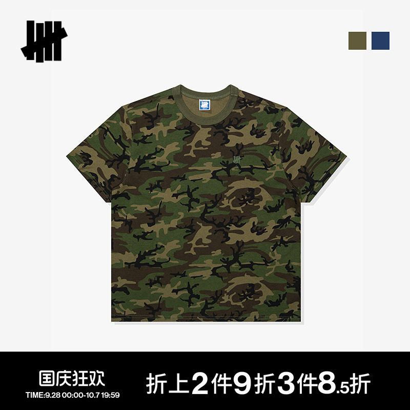 UNDEFEATED迷彩五条杠短袖T恤图片