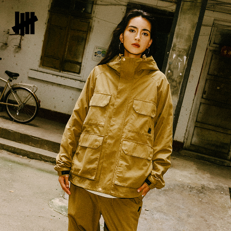 秋季新品口袋连帽工装外套