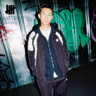 UNDEFEATED五条杠官方冬季新品时尚撞色拼接立领防泼水夹克外套