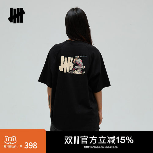 UNDEFEATED五条杠插肩T恤夏季