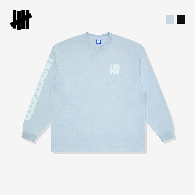 五条杠重磅水洗长袖T恤