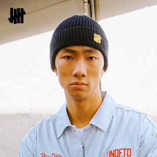 UNDEFEATED五条杠官方冬季新品时尚潮流美式休闲宽罗纹针织冷帽