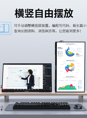 雕塑家27英寸4K便携式显示器笔记本电脑副屏扩展屏多形态可壁挂