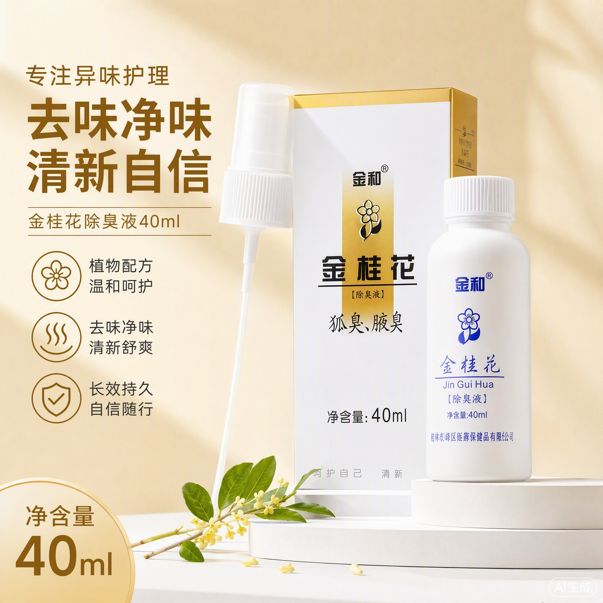 金和金桂花40ml/20ml多汗人群图片
