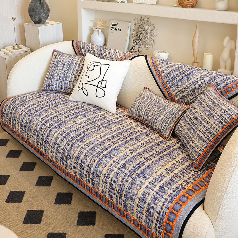 枕西湖 法式小香风高级感沙发垫四季通用防滑轻奢沙发巾套可定制,居家布艺,沙发垫,淘宝优惠券,粉丝福利购,淘宝优惠卷