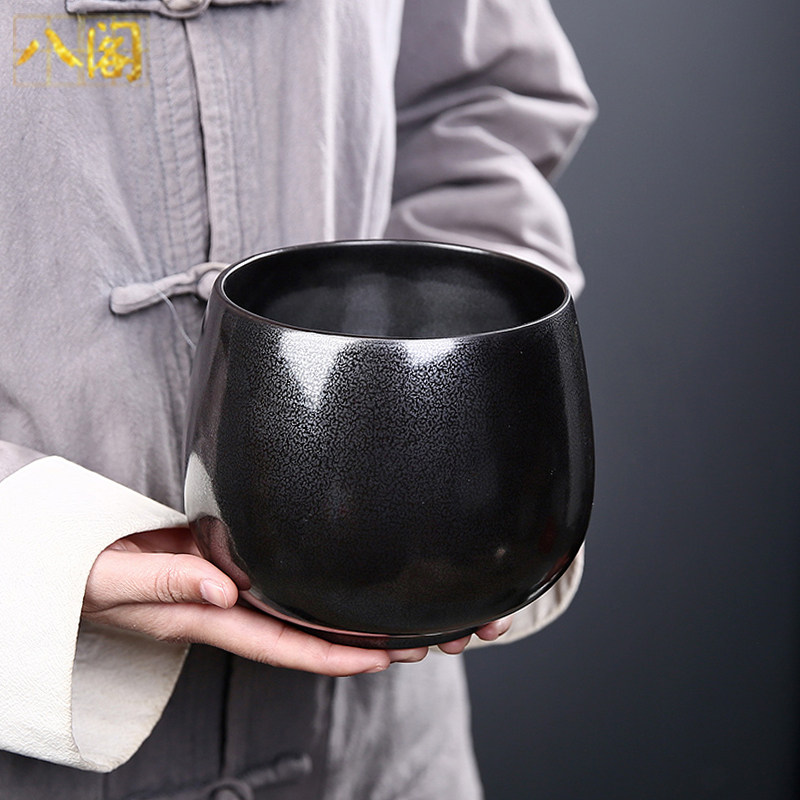 高档茶渣缸茶洗陶瓷建水杯洗大号水盂废水桶茶具家用茶水缸茶道桶