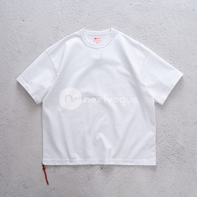 【NextVogue】BEAMS JAPAN 定番棉质宽松圆领红绳短袖T恤日本制