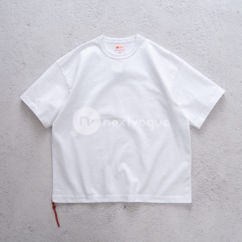 【NextVogue】BEAMS JAPAN 定番棉质宽松圆领红绳短袖T恤日本制