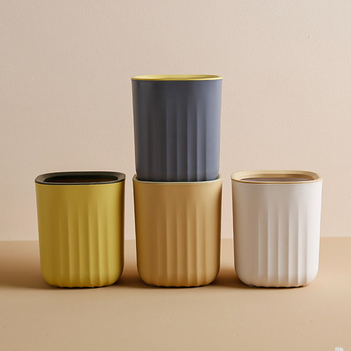 压圈高颜值垃圾桶小号客厅纸篓