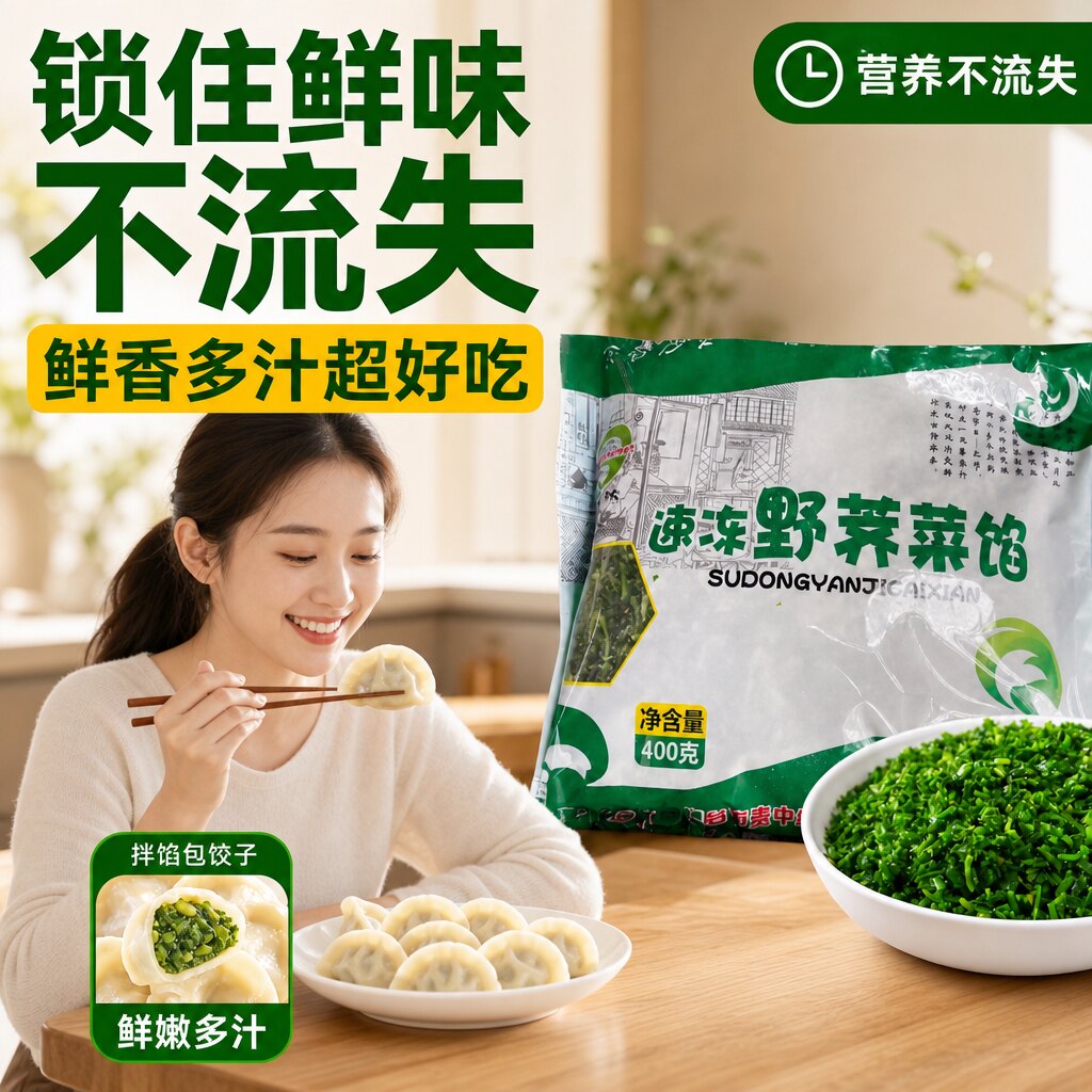 苏北农家馄饨包子馅商用荠荠菜图片