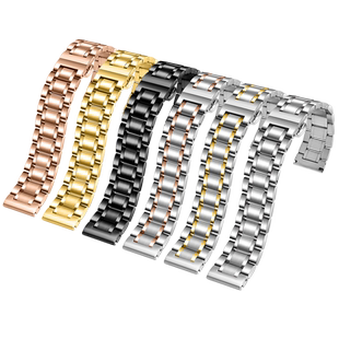 适配雷诺 邦顿 宾格 西铁城精钢表链 男女实心不锈钢金属手表带20