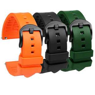 适用鲁美诺斯LUMINOX雷美诺时3501 3502 3251黑色橡胶手表带配件