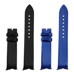 适用伯爵LIMELIGHT GALA系列伯爵G0A38160女绢丝纹牛皮手表带配件