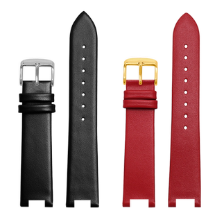 代用VERSUS范思哲范瑟丝手表女VSP490118凹口真皮手表带配件黑色