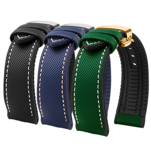 适用百年灵复仇者航空计时 劳力士水鬼 宝珀五十寻尼龙橡胶手表带