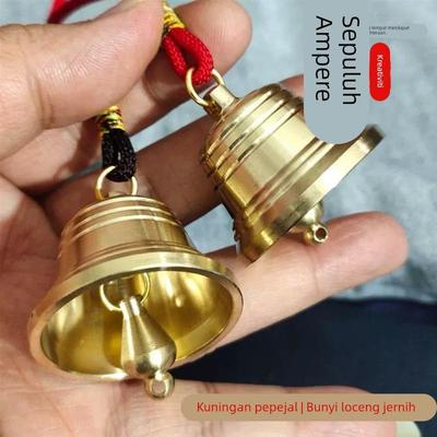 黄铜铃铛挂件响声大开门小铃铛超响金属风铃入户门葫芦编织绳挂饰