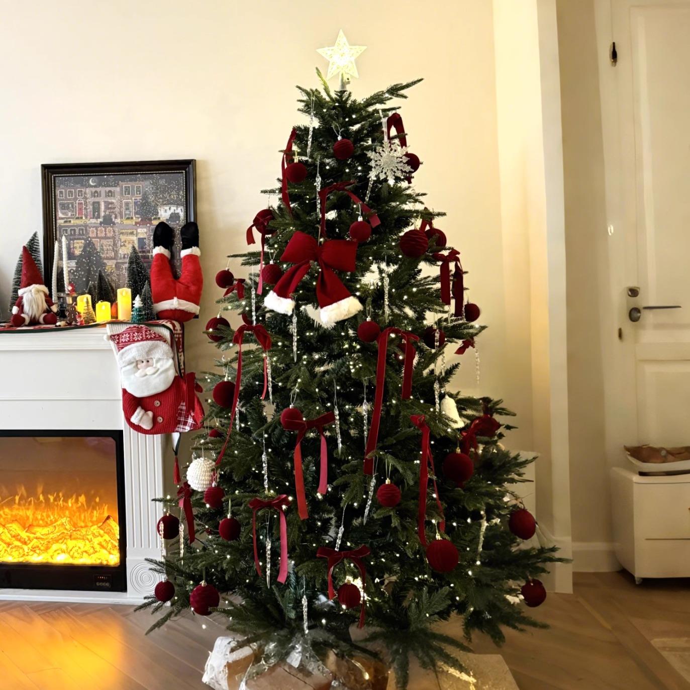 耶诞树装饰2024新款耶诞树客厅家用大型发光耶诞树耶诞节装饰布置