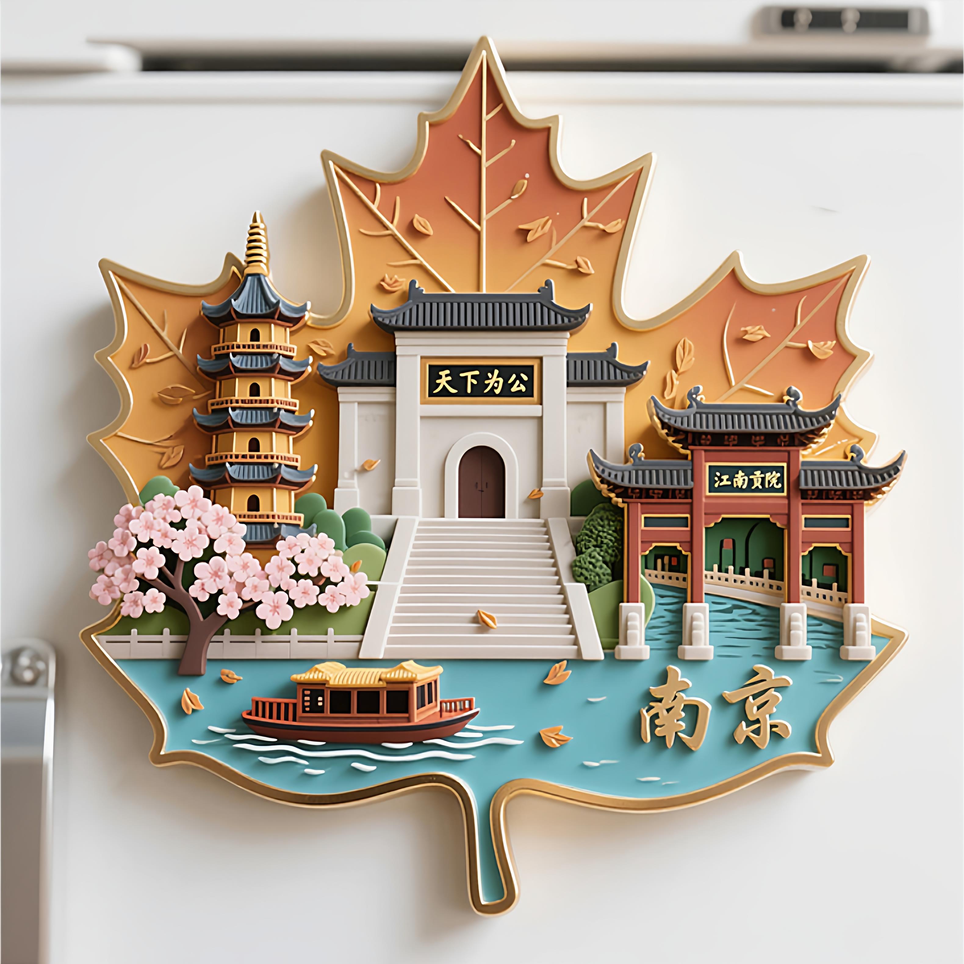 【南京】金属磁吸浮雕冰箱贴旅游景点纪念文创伴手礼物装饰门贴