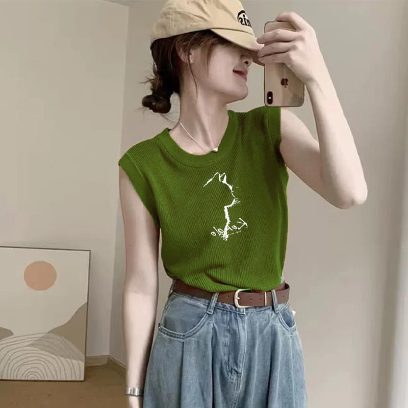 歐貨無袖背心女裝2024夏