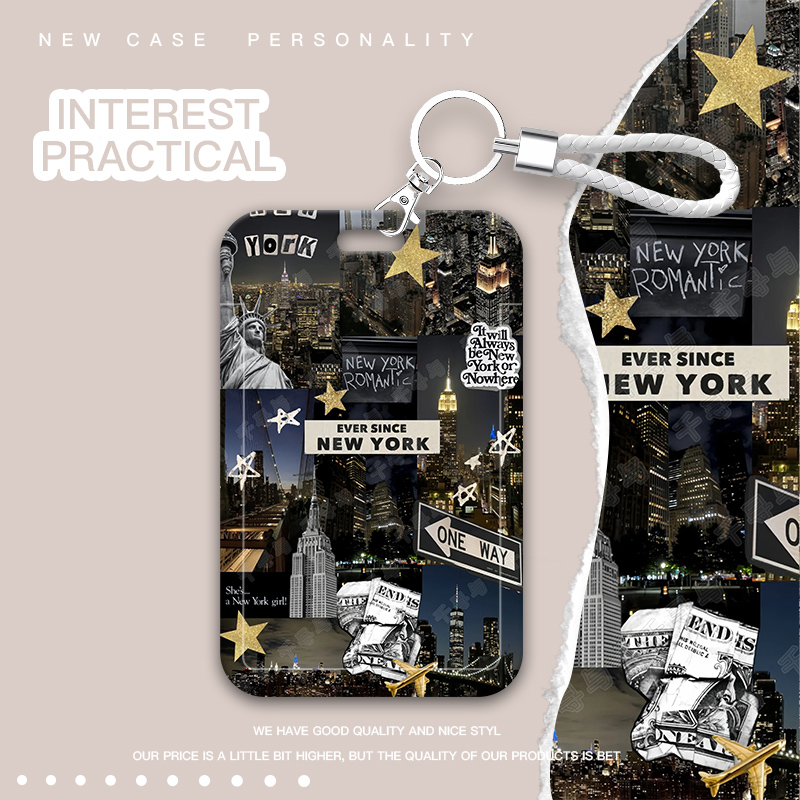 欧美迷你风学生滑盖卡套饭卡公交卡身份证件保护套门禁校园卡收纳