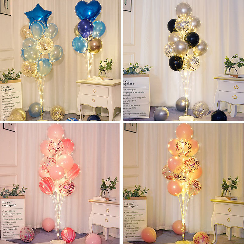 速发发光地立柱飘布饰儿童生日派对铺景装置用品道具店场开业支架