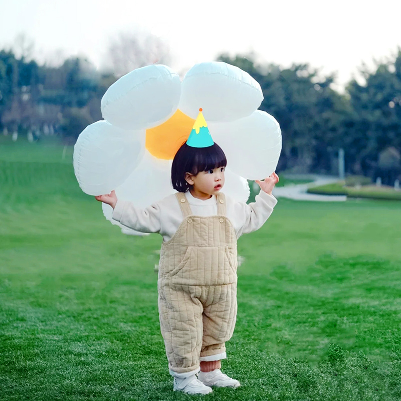 爵熊花花气球生日数字场景布置