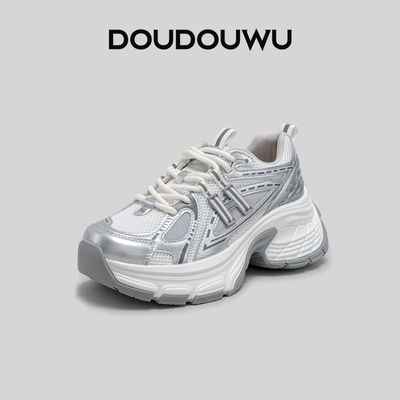 豆豆屋厚底老爹鞋女增高松糕单鞋