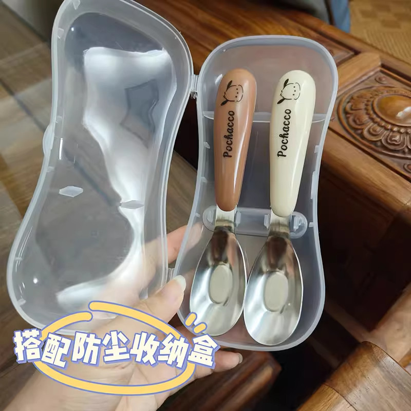 加厚不锈钢宝宝元宝勺儿童辅食勺幼儿园家用便携外出小孩调羹