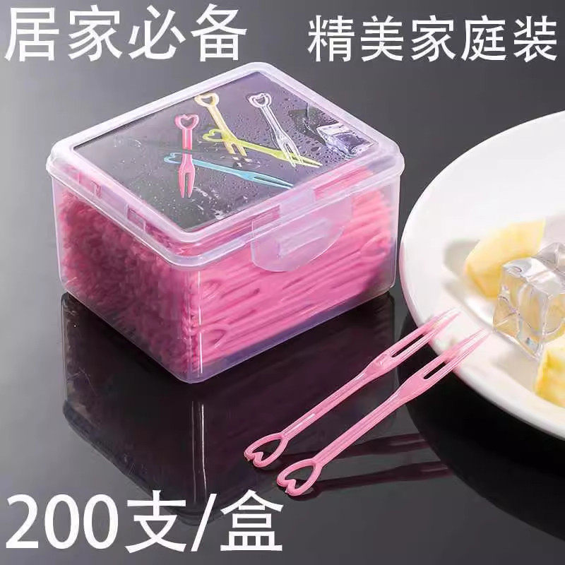 一次性塑料水果叉家庭装KTV聚会