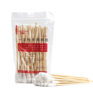 棉签一次性非无菌消毒大头棉花棒单头医用脱脂灭菌皮肤消毒棉签