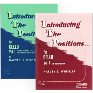 惠斯勒 大提琴把位介绍 全套共一至二卷 海伦德乐谱书 Rubank Whistler Introducing the Positions Cello HL04472850/04472860