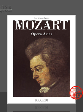 莫扎特歌剧咏叹调 男中音 低音 Ricordi原版乐谱书 Mozart Opera Arias Baritone Bass HL50600009