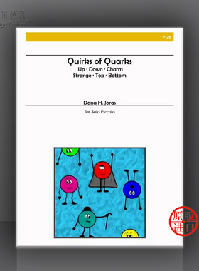 乔拉斯 夸克的怪癖 短笛独奏 Alry原版乐谱书 Dana H Joras Quirks of Quarks for Piccolo Solo P 26