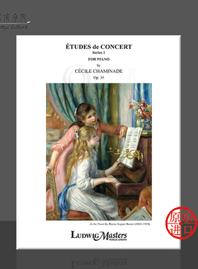 查米纳德 钢琴音乐会练习曲op35 原版进口乐谱书 Chaminade Etudes de Concert Piano 36-M260491