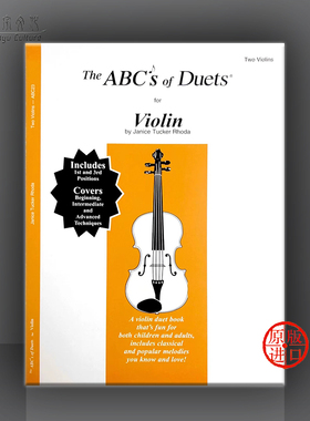 ABC小提琴二重奏集 卷一 塔克 罗达 两把小提琴 费舍尔原版乐谱书 Rhoda The ABCs of Duets for 2 Violins Vol 1 ABC23