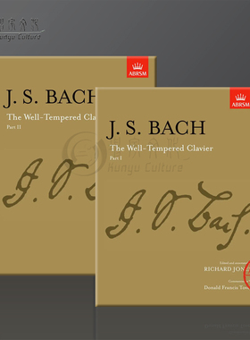 巴赫平均律 钢琴教材全套共一至二卷 英皇考级 ABRSM英文原版 Bach The Well-Tempered Clavier 9781854726544/9781854726551