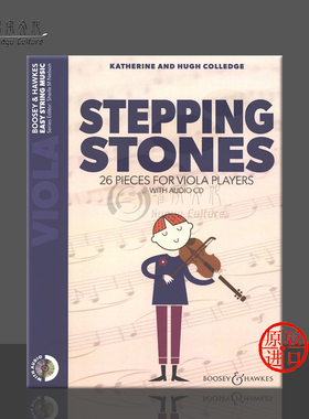 科里奇 垫脚石 26首儿童作品 中提琴 含CD 博浩原版乐谱书 Colledge Stepping Stones 26 Pieces for Viola Players BH13420