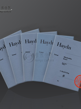 海顿 钢琴三重奏曲集 小提琴大提琴和钢琴 总分谱 全套共一至五卷 德国亨乐原版进口乐谱书 Haydn Piano Trios Violin and Cello