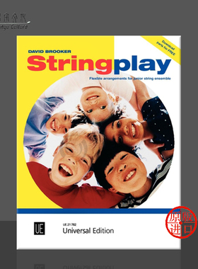 大卫布鲁克弦乐演奏 灵活的弦乐合奏和钢琴即兴演奏 维也纳UE原版乐谱书 Brooker David Stringplay Score UE21782