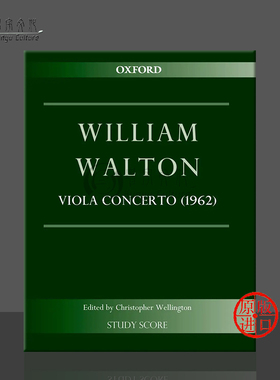 沃尔顿 中提琴协奏曲1962 研习小总谱 非演奏用谱 Oxford原版乐谱书 Walton Viola Concerto Study Score 9780193398146