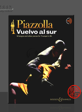 皮亚佐拉回到南方 10首探戈舞曲和其他曲目 降B调小号 博浩乐谱 Piazzolla Vuelvo al sur tangos and other pieces Trumpet in Bb