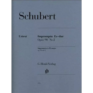 舒伯特 即兴曲降E大调 op90 no2 D899 钢琴独奏带指法 亨乐原版乐谱书 Schubert Impromptu A flat major HN373
