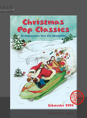 圣诞古典流行音乐 十首很流行圣诞歌曲 手风琴独奏曲 埃戈尔 思考斯基原版乐谱书 Christmas Pop Classics SIK1170