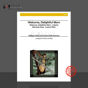 诺曼 Kathryn Flute Welcome Delightful 长笛和竖琴 乐谱书 Harp 早晨 Alry原版 Norman for Morn and 欢迎愉快 凯瑟琳
