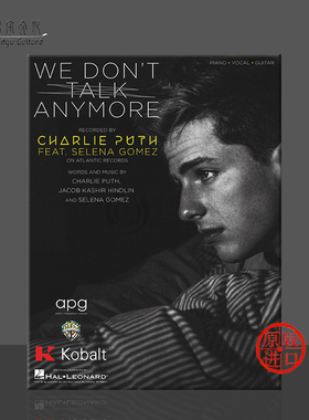 普斯/戈麦斯 只剩沉默 单曲 声乐吉他和钢琴 海伦德原版乐谱 Puth/Gomez We Don't Tak Anymore For Piano Voca Guitar HL00200674
